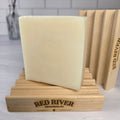 Red River Grooming slatted wood soap dishes with engraved logo
